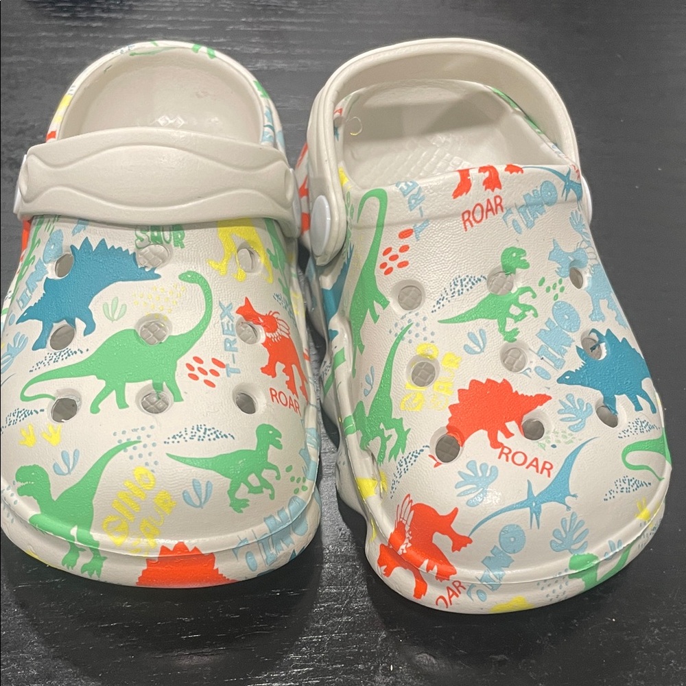 Kids Dinosaur Print Clogs size 9-10